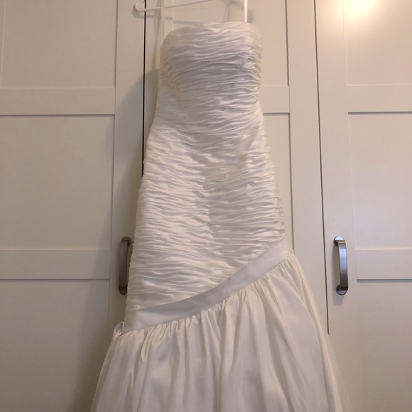 Ruched Taffeta Mermaid Wedding Gown - Picture 3 of 5
